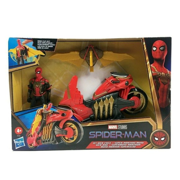 Marvel Other - Spider-Man Jet Web Cycle And Figure 3 Piece Set